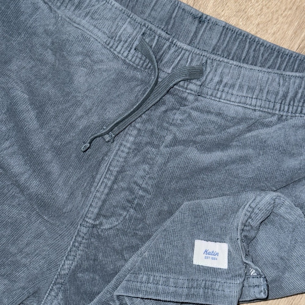 Katin Cord Local Shorts Men's Small Blue‎ 7" Stretch Elastic Waist Pockets